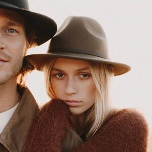 Will + Bear Australian Wool William Brown Wide Brim Crushable Travel Hat Unisex